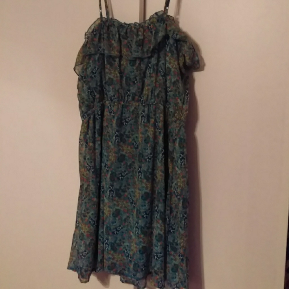 Turquoise Floral Dress